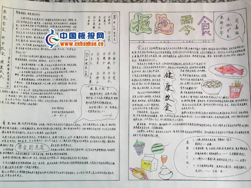 关于零食的手抄报图片