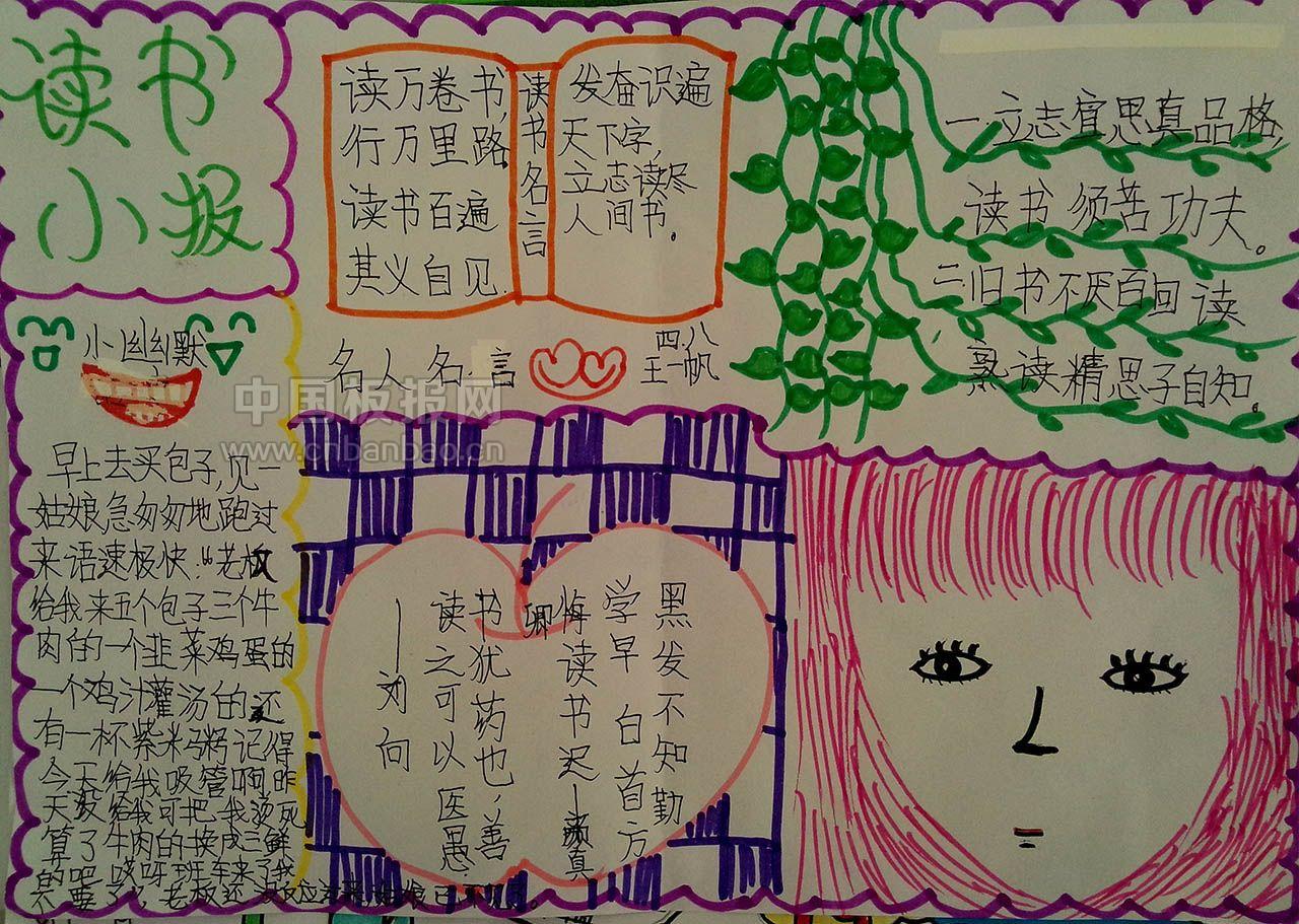 简单读书手抄报图片大全
