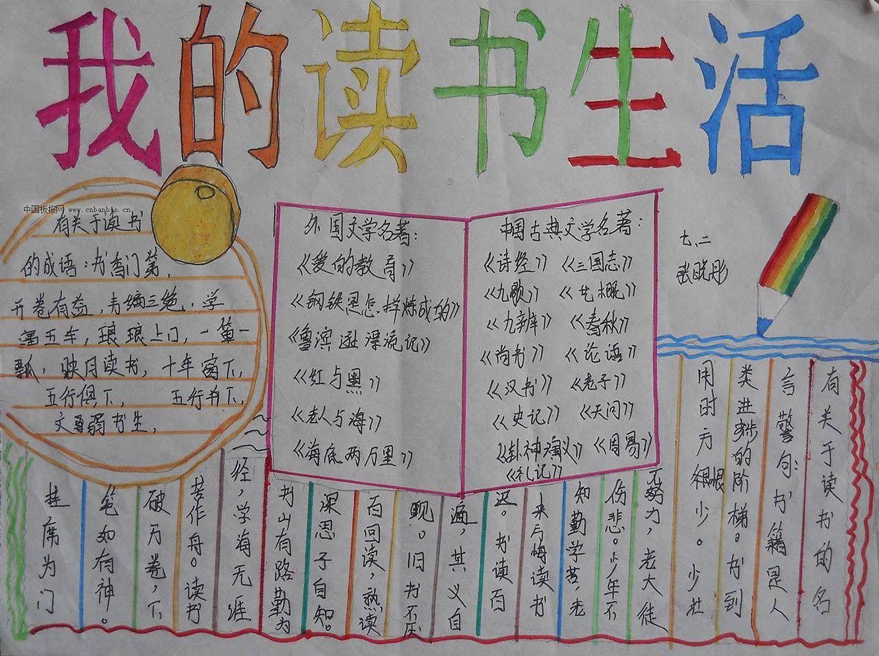 我的读书生活手抄报大全