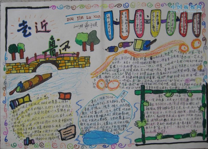 走进鲁迅手抄报图片大全