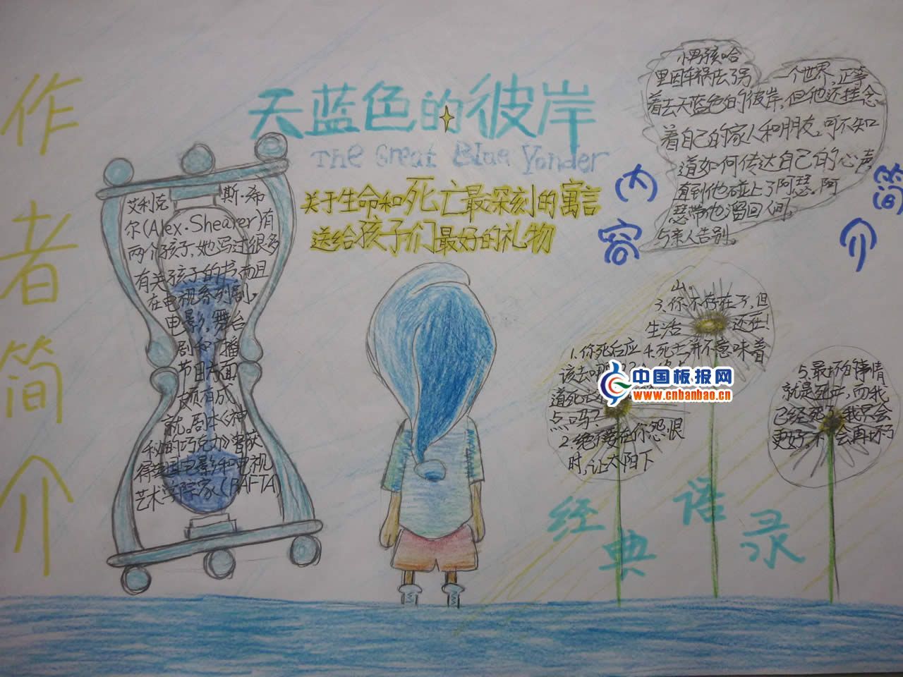 天蓝色的彼岸手抄报
