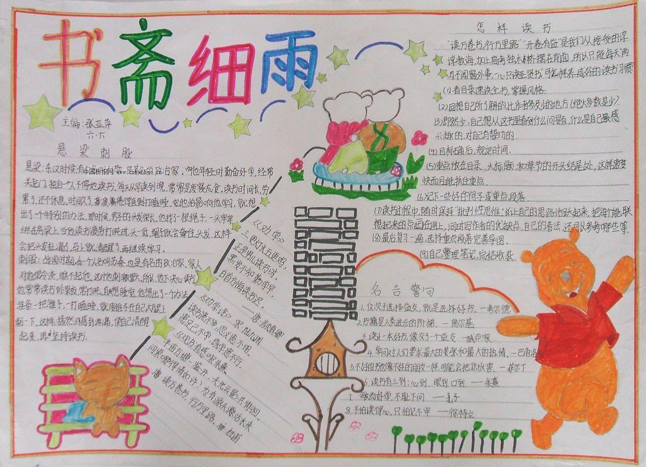 小学生读书手抄报图片
