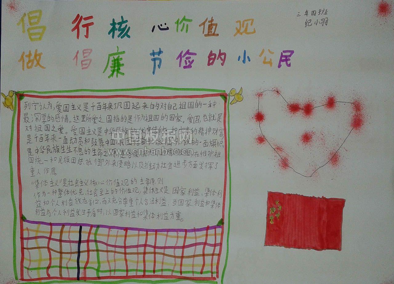 做倡廉节俭小公民手抄报图片