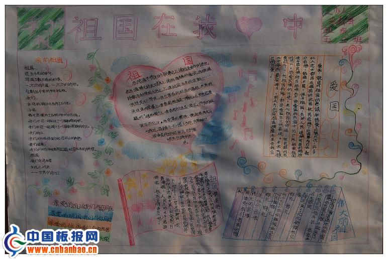 祖国在我心中手抄报图片