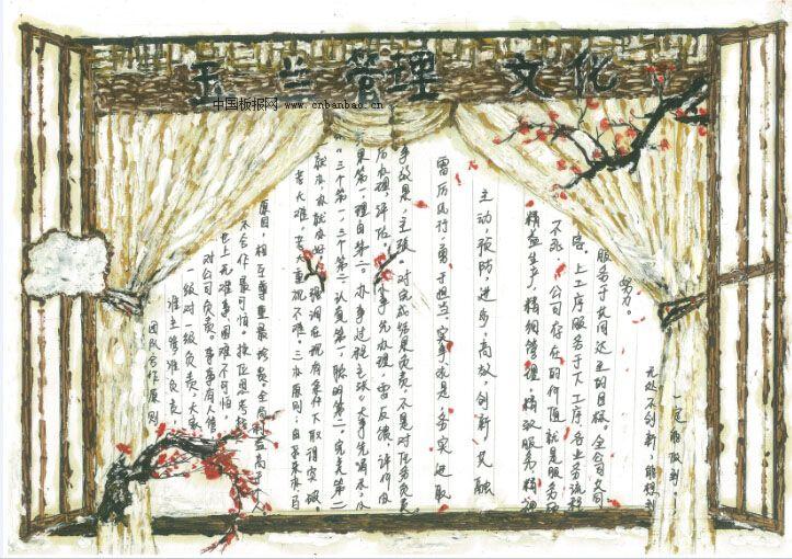 企业管理文化手抄报