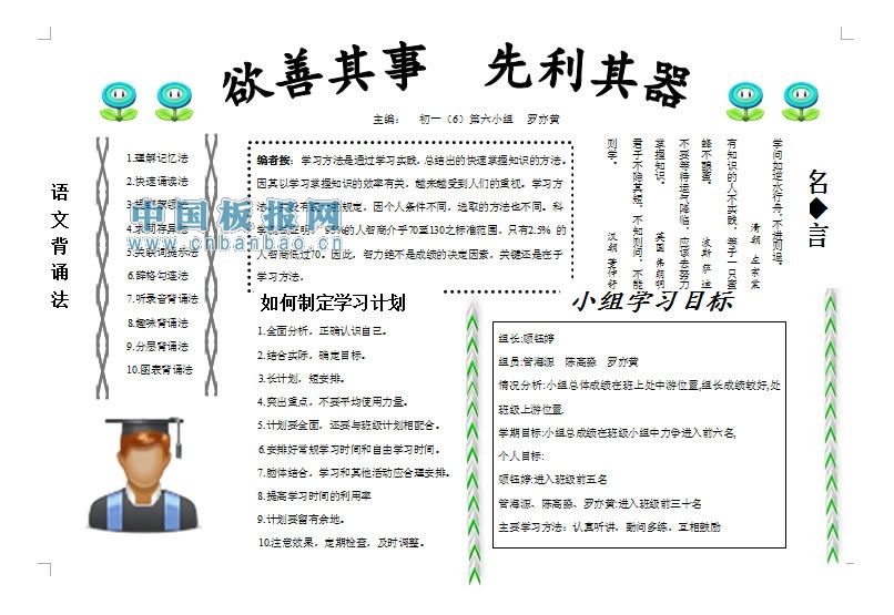 关于学习方法手抄报