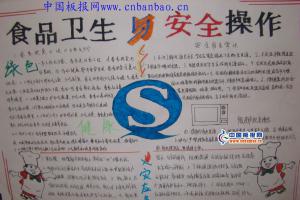 食品卫生与安全操作手抄报