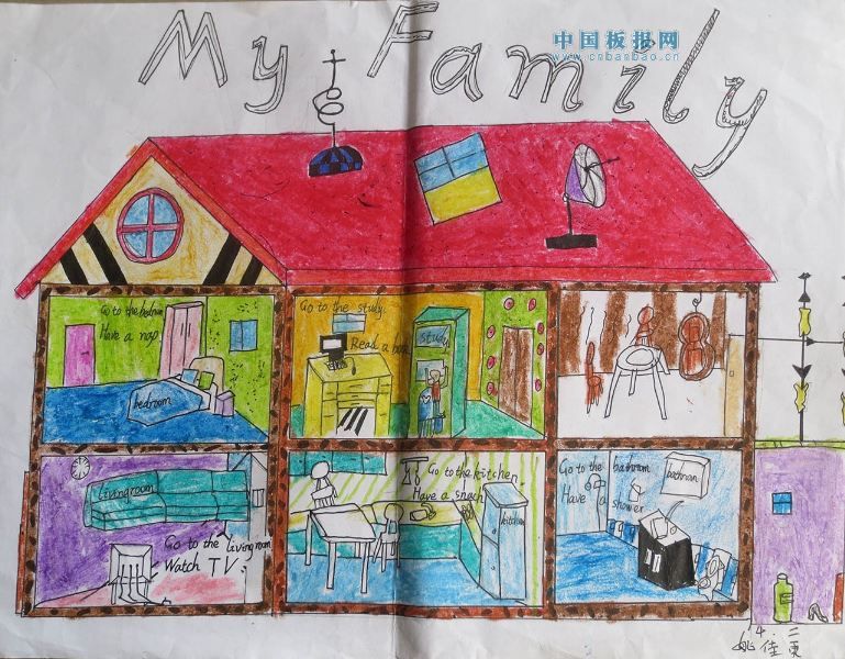 幼儿园手抄报作品大全-My home