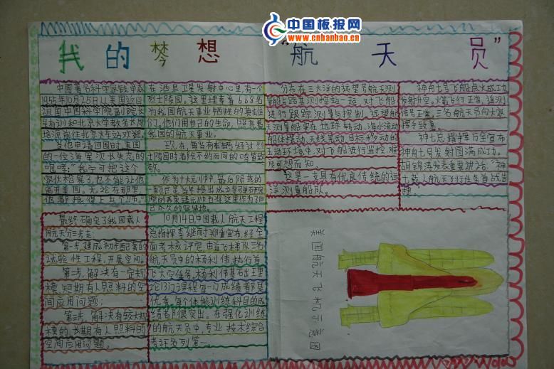 梦想起飞手抄报图片