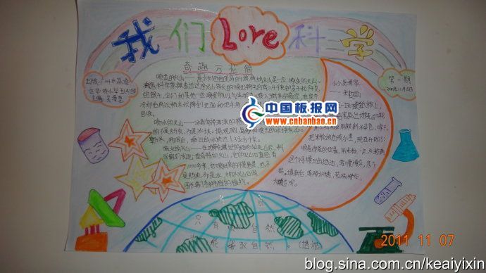 我们LOVE科学手抄报