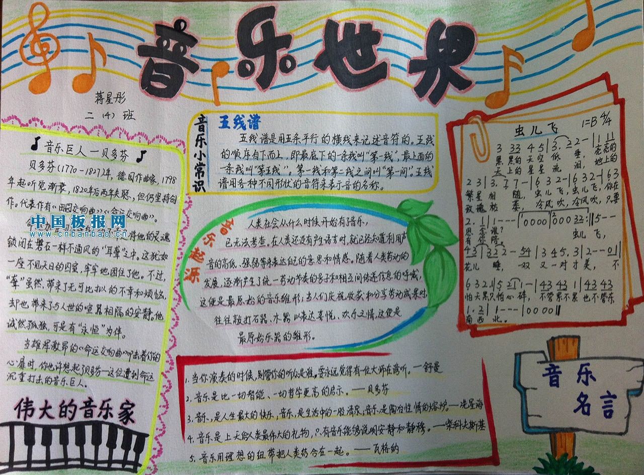 走进音乐世界手抄报