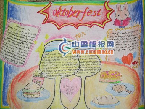 Oktoberfest十月节手抄报版面设计图