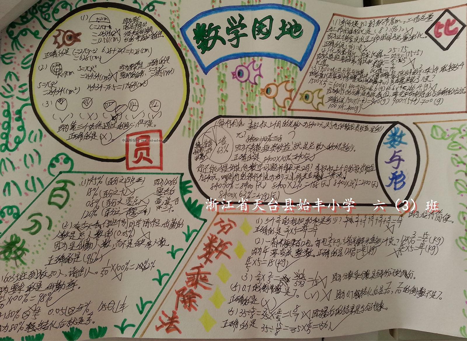 数学总复习手抄报