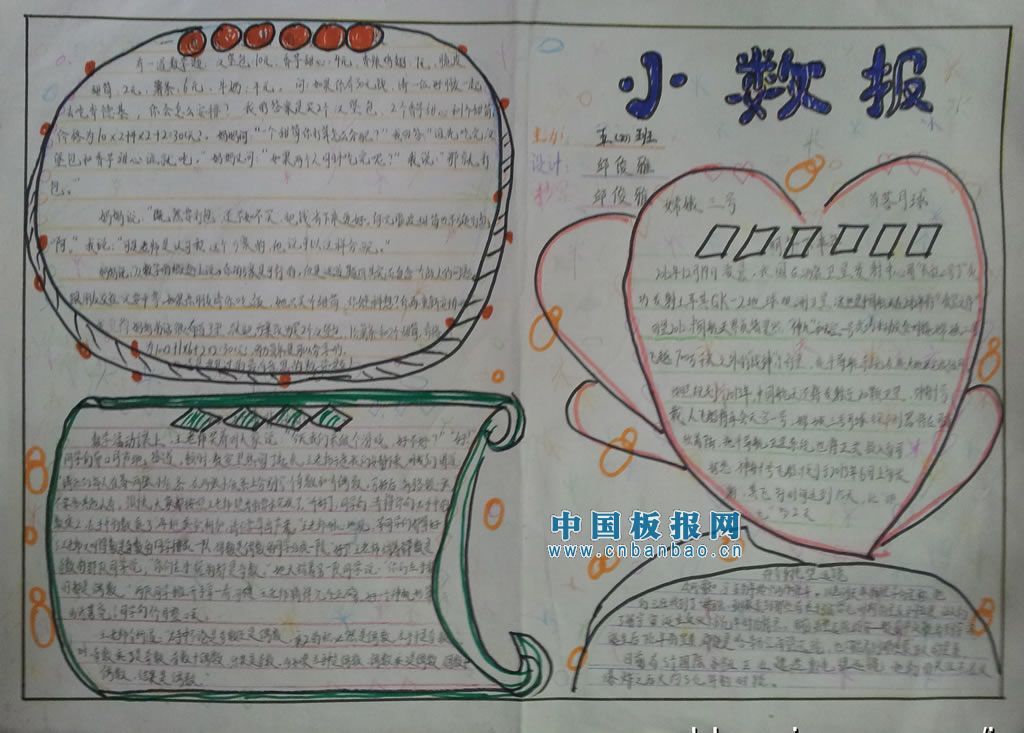 五年级数学第四单元手抄报