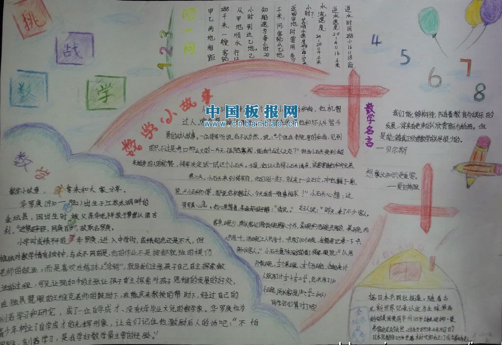 五年级数学第四单元手抄报