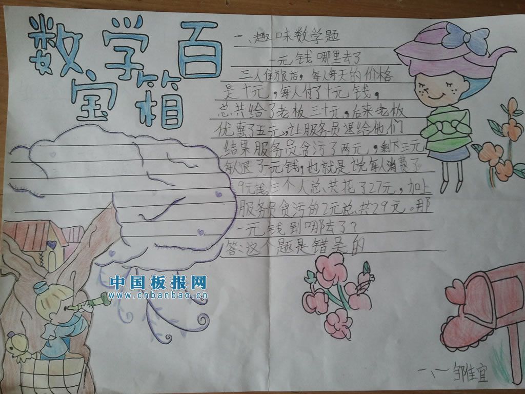 数学百宝箱手抄报