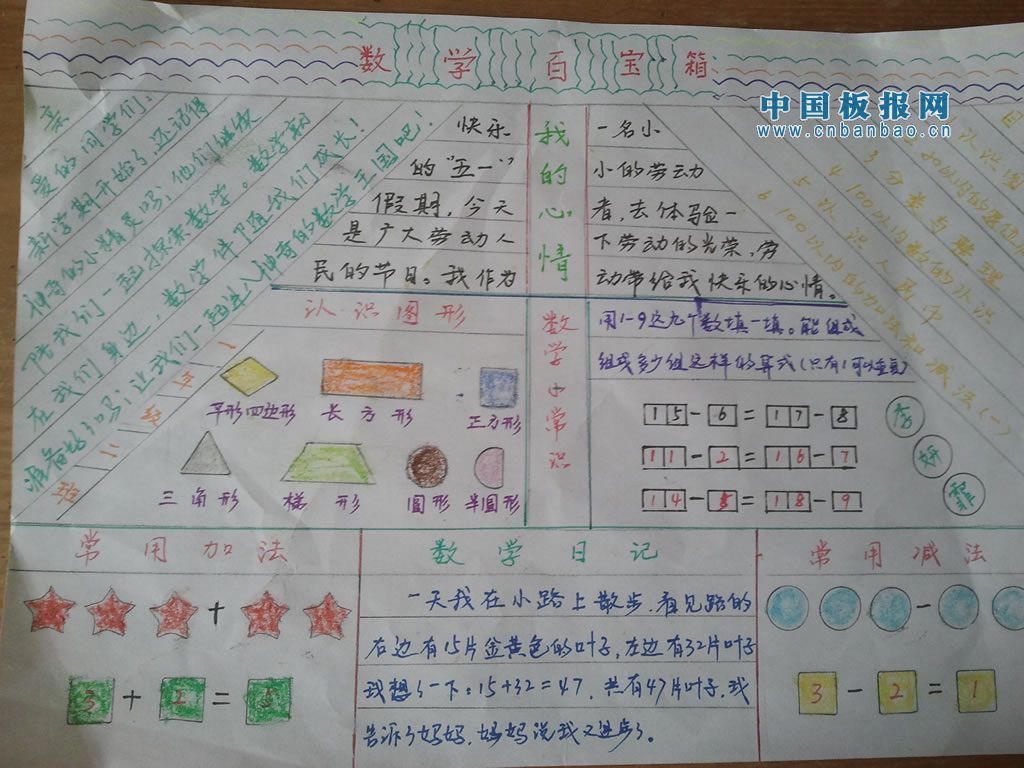 数学百宝箱手抄报