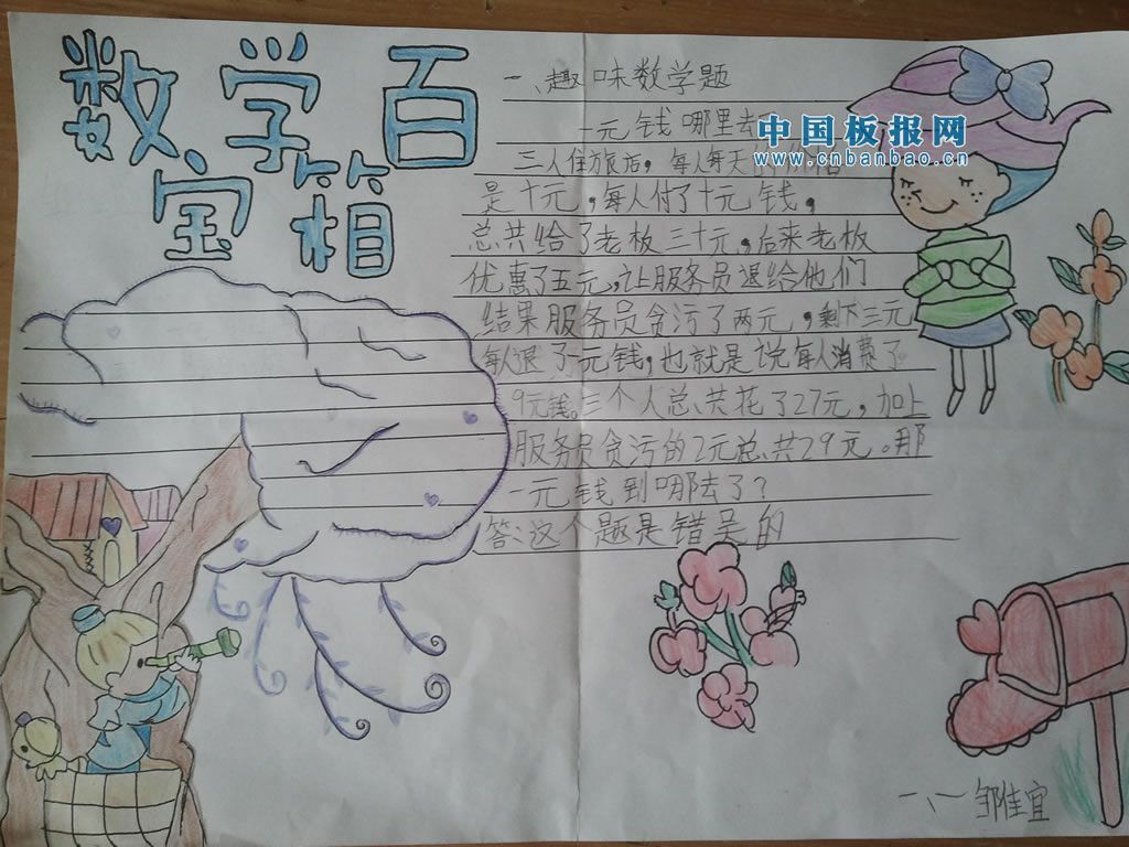 数学百宝箱手抄报