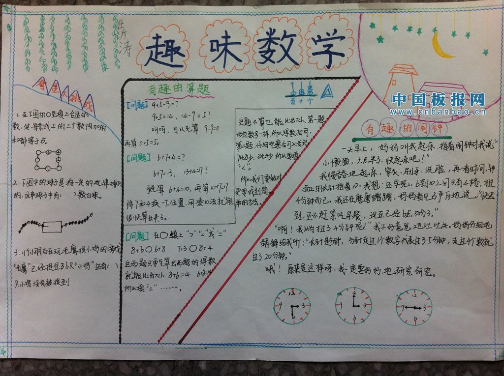 2013数学优秀手抄报集萃