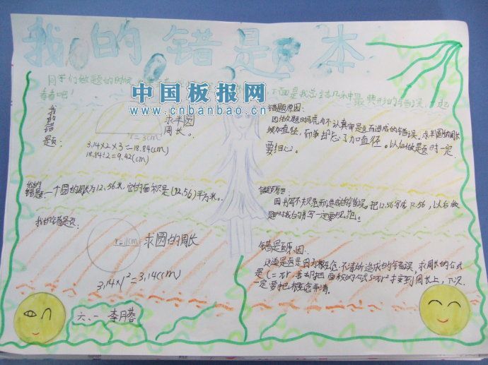 数学错题分析手抄报大全