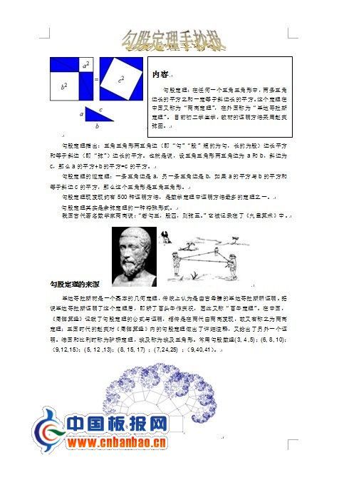 勾股定理手抄报下载