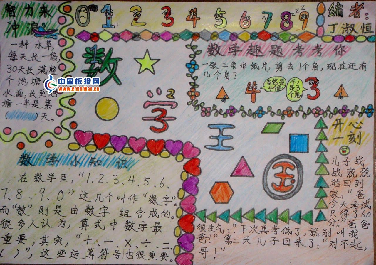 漂亮的数学小报4张