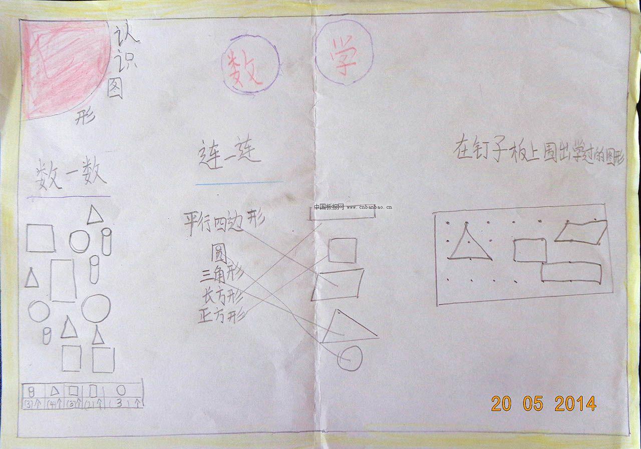 一年级数学手抄报版面设计图