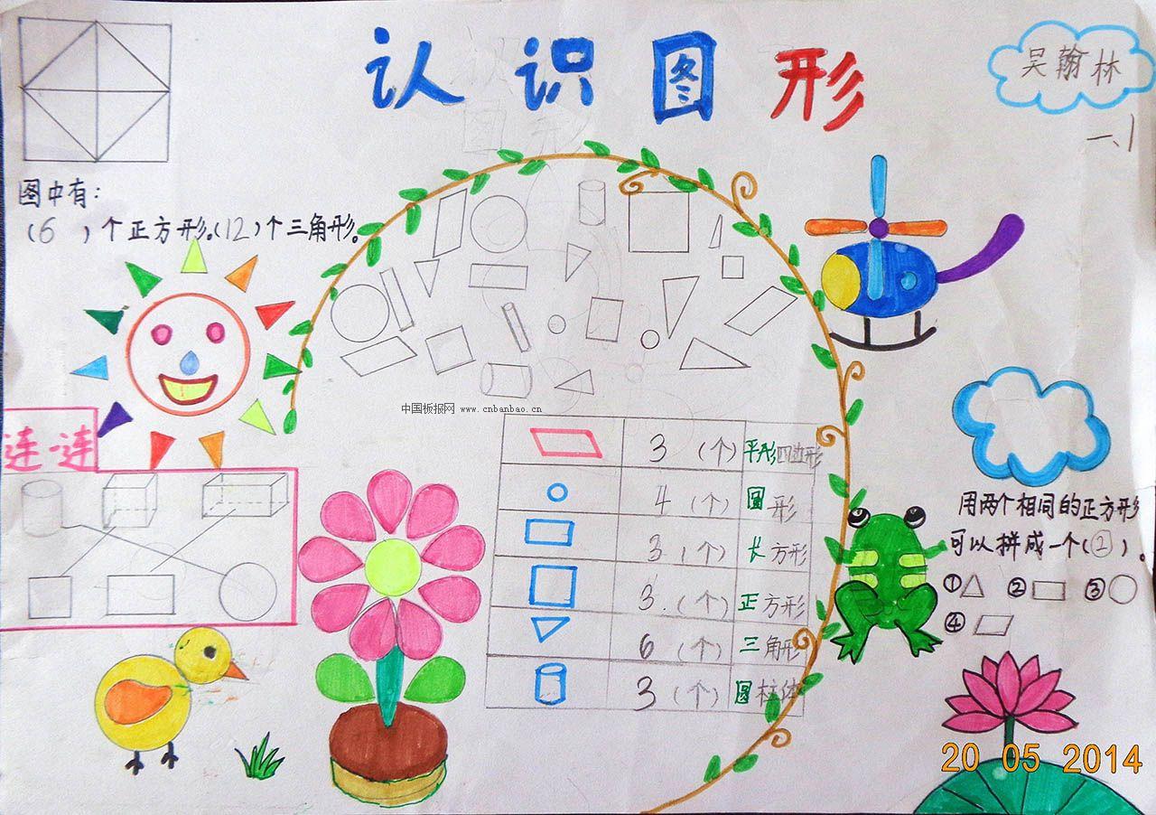 一年级数学手抄报版面设计图