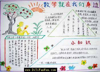 小学生数学手抄报：数学就在我们身边