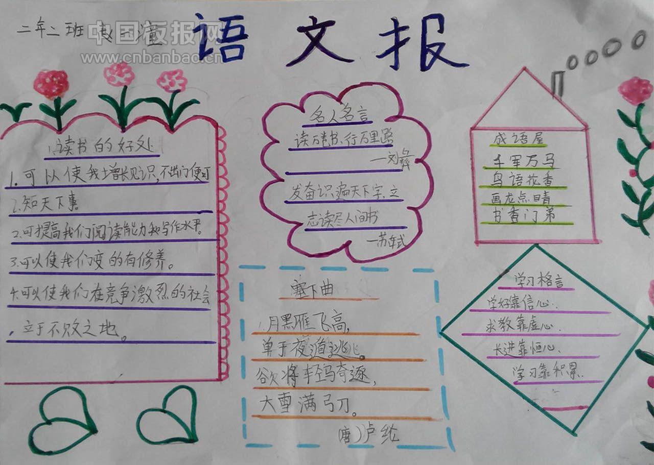 品味书香快乐语文手抄报