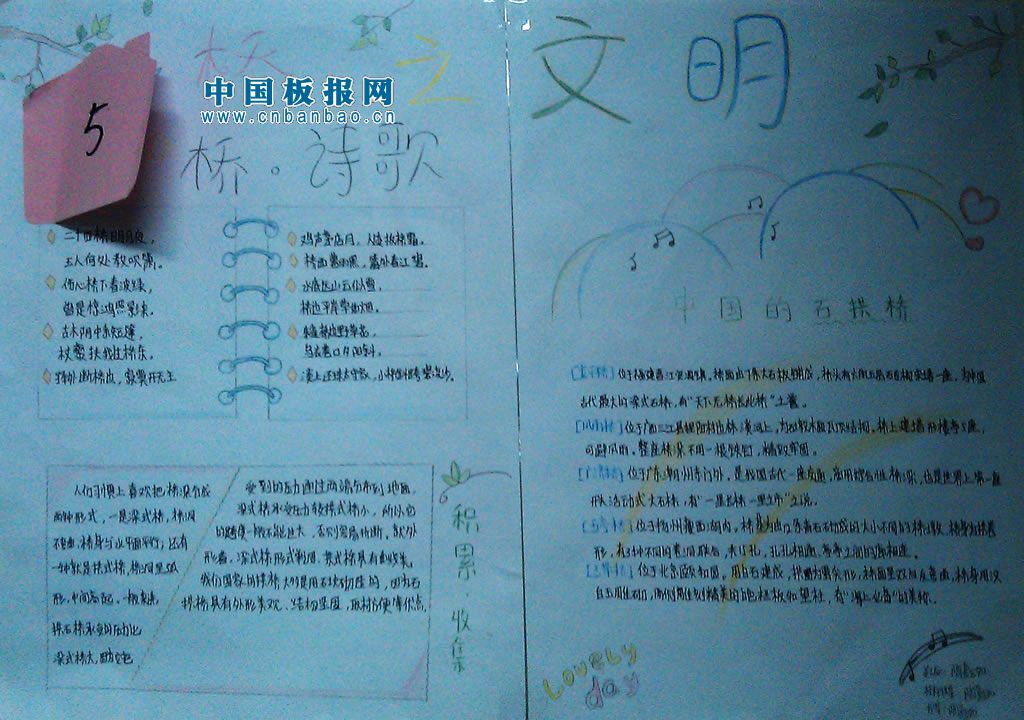 桥主题手抄报8P