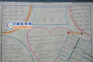 我爱英语I love english手抄报版面设计图