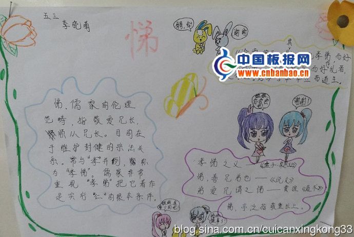关于悌的手抄报