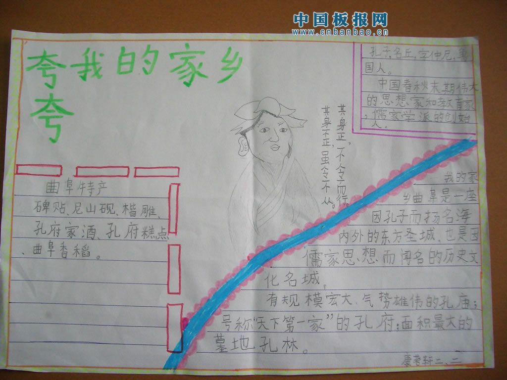 夸夸我的家乡手抄报