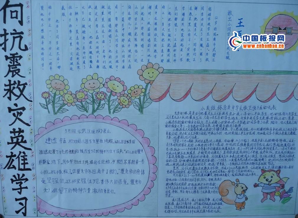 向英雄学习手抄报版面图2P