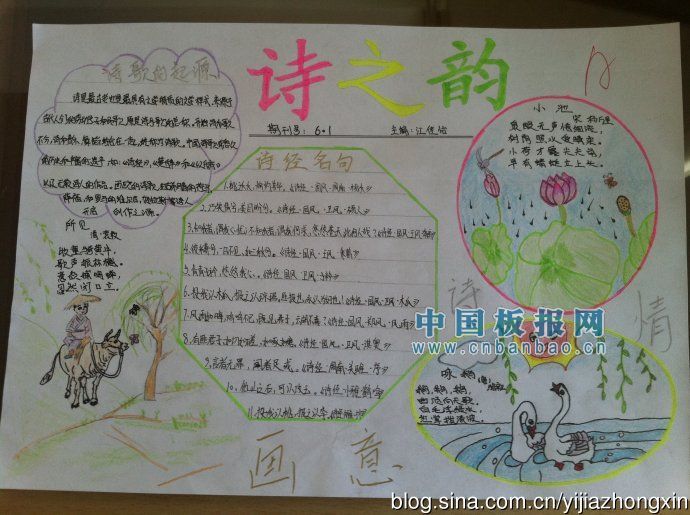 轻叩诗歌大门手抄报作品大全
