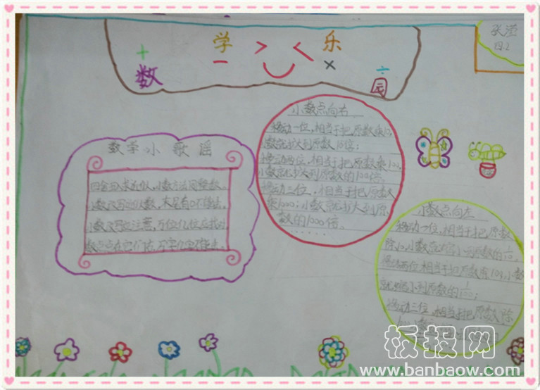 小学四年级数学手抄报大全