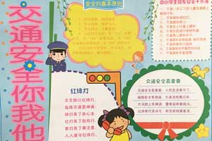 中小学生交通安全你我他手抄报图片