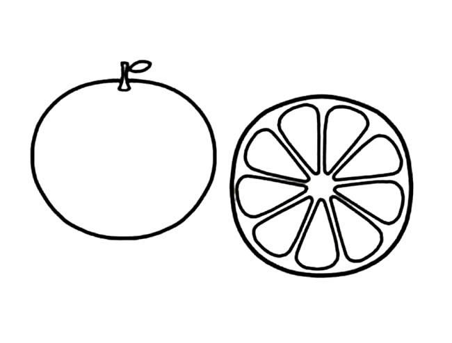 柠檬简笔画图片 切开的柠檬怎么画
