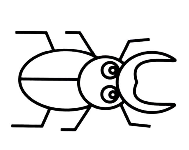 天牛昆虫简笔画图片怎么画