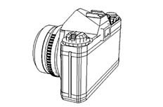 照相机怎么画 单反相机简笔画图片
