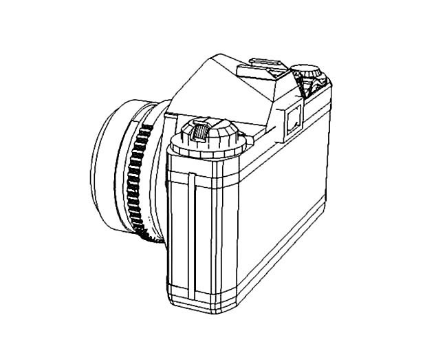 照相机怎么画 单反相机简笔画图片
