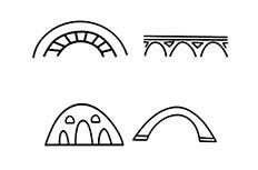 大桥拱桥简笔画图片 拱桥简笔画大全