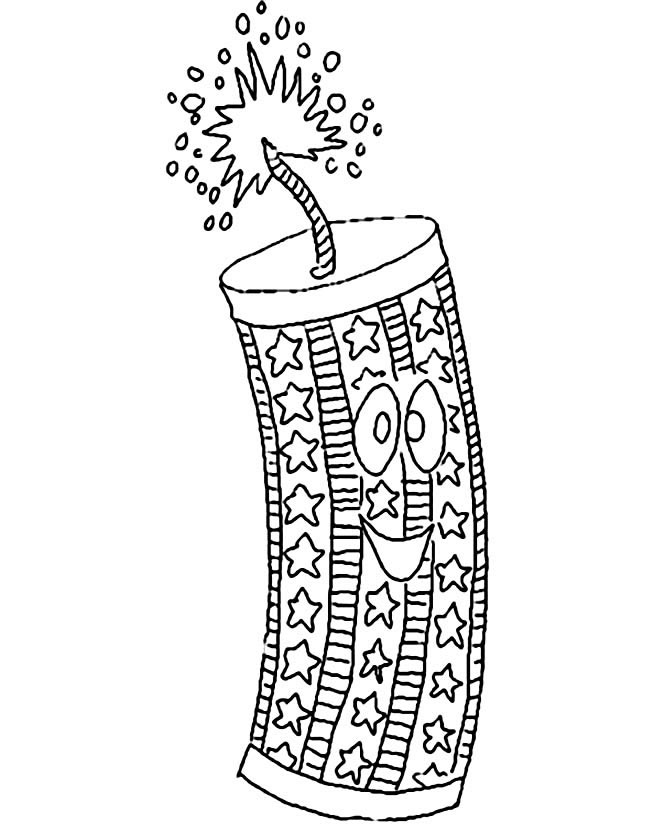 新年鞭炮简笔画图片 烟花怎么画