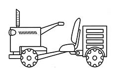 手扶拖拉机交通工具简笔画步骤图片大全