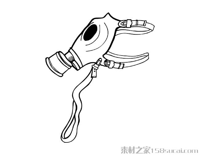 防毒面具简笔画图片 防毒面具怎么画