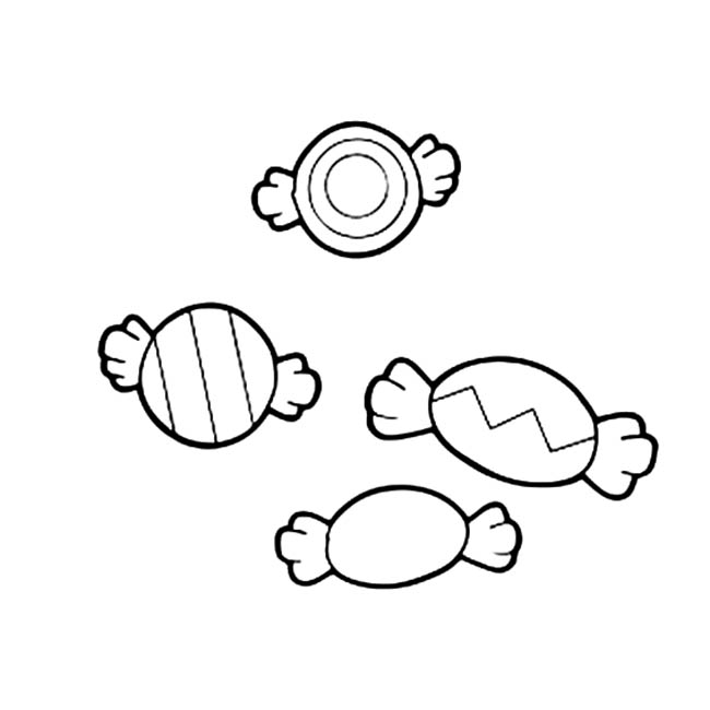 糖果食品简笔画图片 糖果怎么画