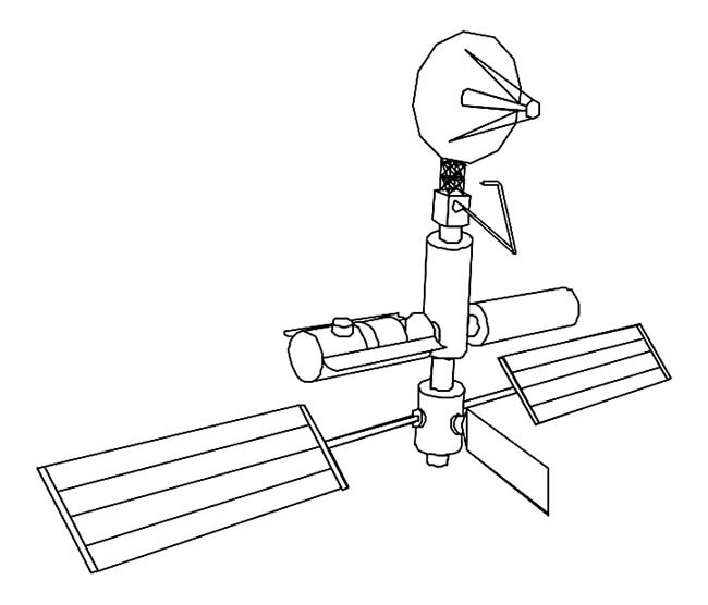 通信卫星物品简笔画图片 通信卫星怎么画