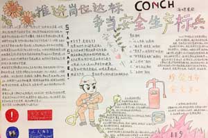 企业安全生产简单漂亮手抄报图片版面