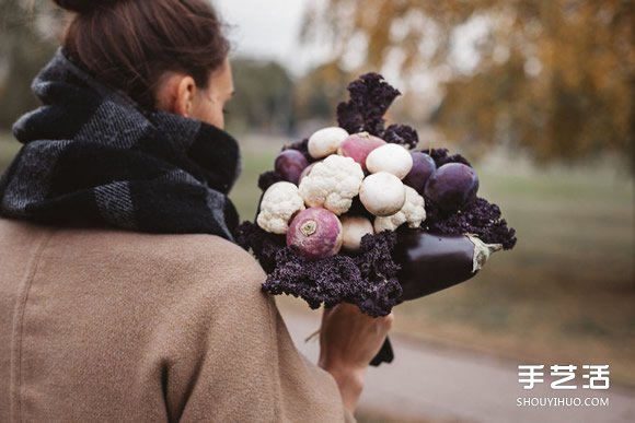 吃货们眼睛都为之一亮啦! 可食用蔬果手捧花